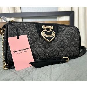Juicy Couture Black Bag with Iconic Heart Charm